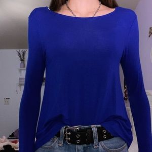 Royal blue flow top